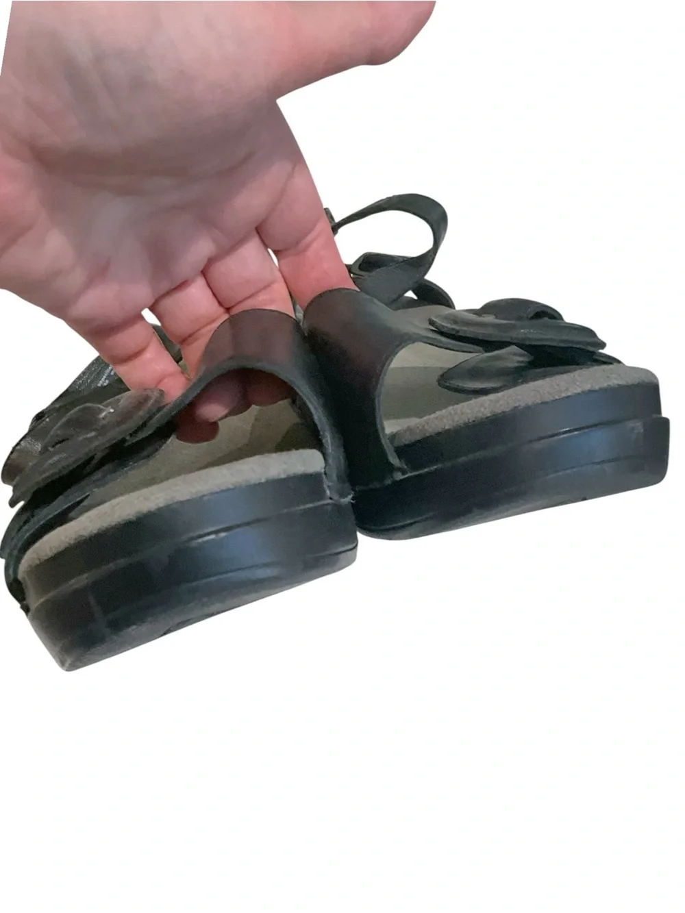 Dansko Sue Sandals Women's 40 / 9.5 Black Leather Comfort Platform Buckle - Picture 8 of 11
